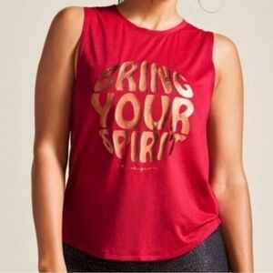 Peloton By Spiritual Gangster Bring Your Spirit Tank Top Berry Size Large